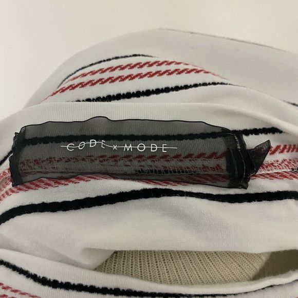 Code X Mode Striped Crop Balloon Sleeve Top Small - Picture 12 of 12